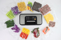 Scelleuse sous vide électrique portative pour aliments, machine d'emballage sous vide portable, vitesse réglable, fonction d'inflation, économiseur d'aliments pour la cuisine