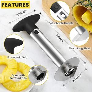 Herramientas para Frutas y Verduras Más Vendidas: Cortador y Pelador de Piña, Gadget de Cocina, Cortador en Espiral para Piña - Product Image 2