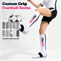 Chaussettes de football FlexGrip professionnelles pour jeunes et adultes, antidérapantes, imprimées, tricotées, respirantes, à séchage rapide, longues