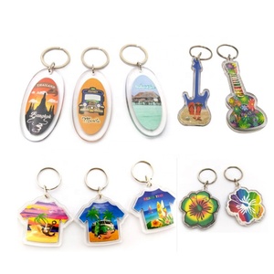 Manufacturer Wholesale Cute Double Sided Plastic Custom <b>Creative</b> Keychains & Carabiners Personalized Blank Promotional <b>Gifts</b> - Product Image 1