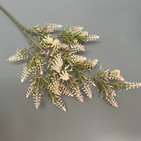 Fleurs artificielles en soie verte, agripaume, arrangements décoratifs pour mariages et utilisation extérieure avec technique de simulation
