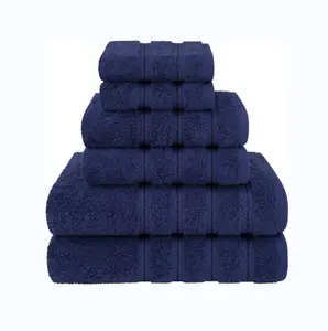 6 Piece Towel Set, 2 Bath Towels 2 Hand Towels 2 Washcloths, 100% Pure Organic Cotton Towels for Bathroom