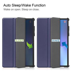 Nouveau produit Housse en matériau PU à trois volets avec doublure en microfibre Anti-rayures Étui pour tablette pour <span class=keywords><strong>Lenovo</strong></span> Tab <span class=keywords><strong>P11</strong></span> <span class=keywords><strong>Pro</strong></span> Gen 2 2022 11,2 pouces - Product Image 2