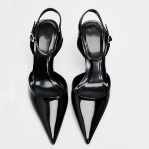 Sandales à talons fins pour femmes, à bout pointu, avec bride de cheville, couleur brillante, sexy, pour l'été, personnalisables, pour le bureau, escarpins pour femmes - Product Image 3
