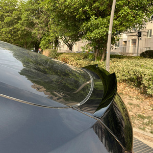 Bmw M4 Blade Style Rear Wing Spoiler Piano <b>Black</b> Carbon Fiber Texture ABS Rear <b>Trunk</b> Exterior Modification - Product Image 3