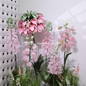 Conjunto <span class=keywords><strong>de</strong></span> Flores Gigantes Hechas a Mano <span class=keywords><strong>de</strong></span> <span class=keywords><strong>Lirio</strong></span> <span class=keywords><strong>de</strong></span> <span class=keywords><strong>los</strong></span> <span class=keywords><strong>Valles</strong></span> Decorativo <span class=keywords><strong>de</strong></span> Alta Calidad para Decoración <span class=keywords><strong>de</strong></span> Escenarios <span class=keywords><strong>de</strong></span> Boda y Escaparates - Product Image 1