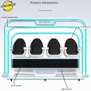 Machine de cinéma de simulateur interactif 9D VR 4 places jeu vidéo de <span class=keywords><strong>réalité</strong></span> <span class=keywords><strong>virtuelle</strong></span> d'intérieur pour la plate-forme de vol d'arcade pour le métal - Product Image 3