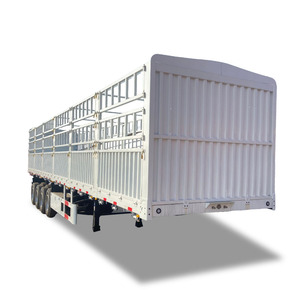 Semirremolque de Acero de <span class=keywords><strong>Segunda</strong></span> <span class=keywords><strong>Mano</strong></span> de <span class=keywords><strong>4</strong></span> <span class=keywords><strong>Ejes</strong></span> y 16 Ruedas, Remolque de Carga Completo con Barra de Tracción y Pared Lateral, Capacidad de Carga Máxima de 50T - Product Image 4