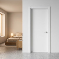Portes battantes modernes en MDF, finition peinture RAL, couleur personnalisée, revêtement poudré imperméable