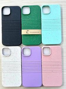 6 màu 360 độ lốp mô hình thiết kế phân hủy sinh học rơm lúa mì điện thoại di động Bìa trường hợp đối với iPhone 14 cộng với 13 12 mini 11 Pro Max - Product Image 3