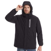 Sweat à capuche USB léger pour hommes 8 zones de chauffage Veste chauffante chaude d'hiver Caractéristique coupe-vent Fermeture à glissière Batterie non incluse