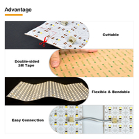 PERFECT - Lámpara LED Ultrafina de Alta Calidad, Cuatro Colores Ajustables, 500*250, Cortable, 98 LED/hoja, Alto Brillo, IP20, Garantía de 5 Años