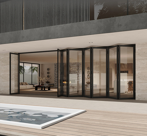 <span class=keywords><strong>2025</strong></span> phong cách mới bi-gấp Patio cửa hai lớp nhôm cách âm gấp kính với cơ chế lớn - Product Image 2