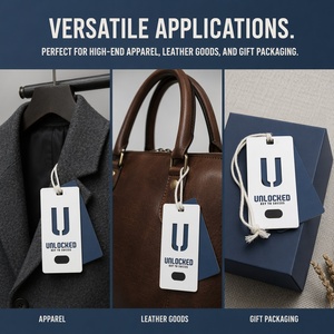 Etiqueta Colgante de Papel Impresa con UV para Uso en Interiores, Etiqueta de Cartón Reciclado para Ropa, Etiqueta con Logotipo en Relieve, Etiqueta Colgante para Prendas - Product Image 6