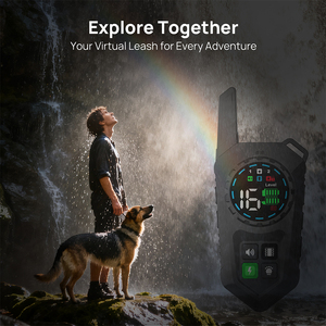 Système de clôture sans fil pour animaux de compagnie, étanche IPX7, collier de choc rechargeable, clôture électrique sans fil pour chiens de taille moyenne et grande - Product Image 5