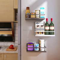 Étagère magnétique pour réfrigérateur, organisateur sans perçage, support de rangement pour bouteilles et canettes