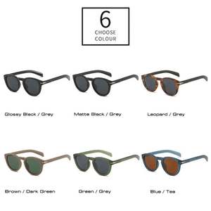 Gafas de Sol Redondas Polarizadas TAC con Logotipo Personalizado, Diseño Retro Azul Verde para Mujer, con Remaches, Protección UV400, para Hombre - Product Image 5