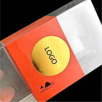 Boîte d'emballage en plastique PET transparente pliable personnalisée et écologique avec logo en estampage à chaud et en relief