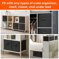 Boîte de rangement pliable multi-usages en tissu, style tiroir, pour le tri des affaires ménagères