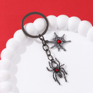 พวงกุญแจเคลือบลายใยแมงมุมสุดสร้างสรรค์ ซีรีส์ Chaton Inlay สไตล์นีโอโกธิคสุดแปลกตา ของตกแต่งกระเป๋าเป้สะพายหลังสำหรับ<span class=keywords><strong>เพื่อน</strong></span> ของขวัญแฮนด์เมด - Product Image 3