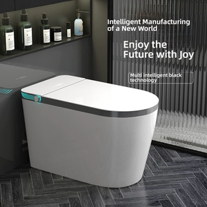 Ensemble WC intelligent en céramique automatique pour salle de bain, à poser au sol, avec télécommande NJ-90 - Product Image 4