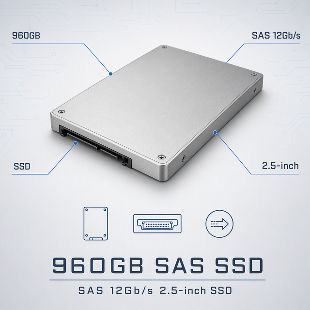 960GB SAS SSD 2.5 Inch Enterprise Server Data Center Storage Virtualization Database Server