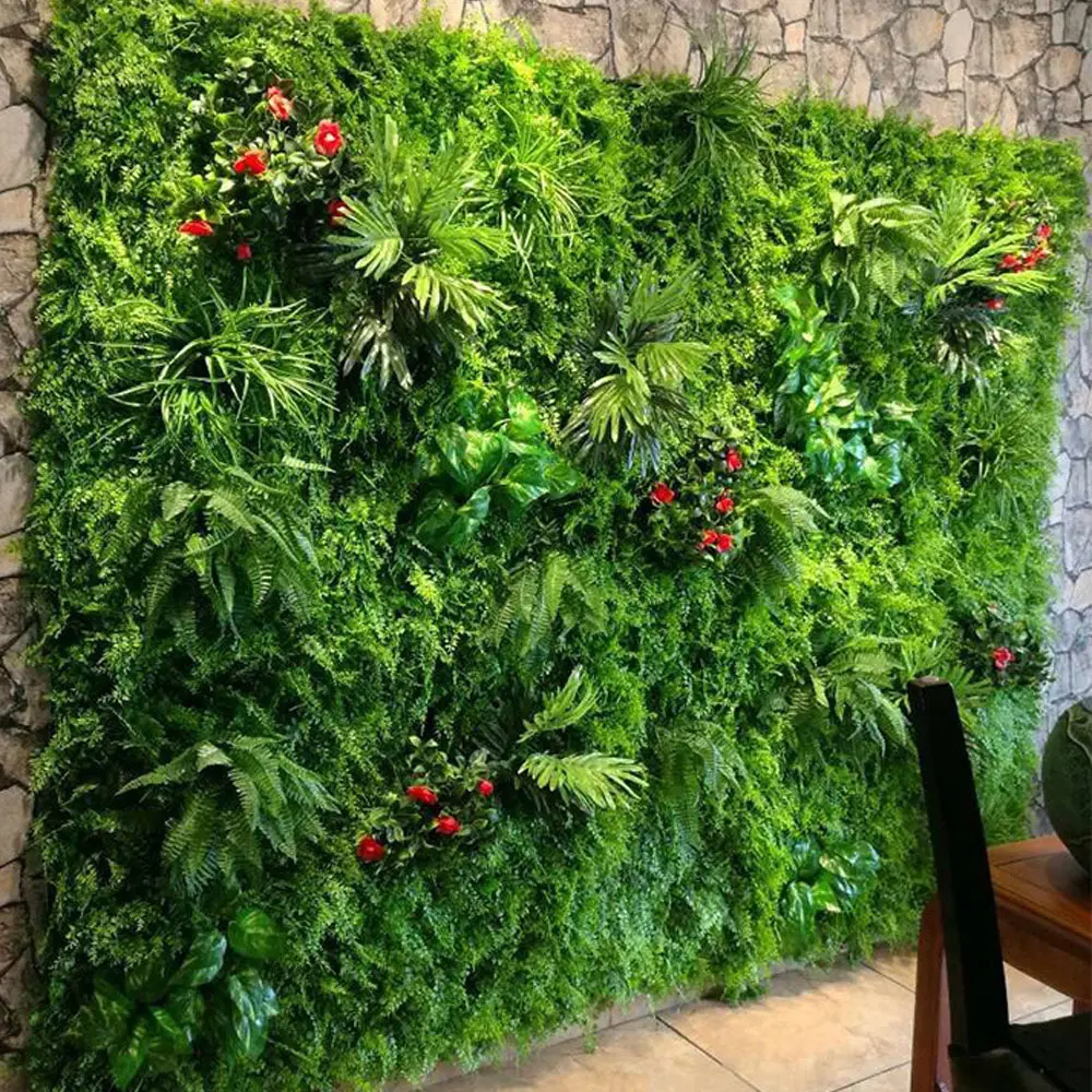 緑の壁装飾用プラスチック人工植物屋外