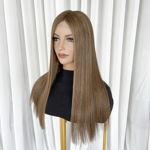 Perruque en cheveux humains avec dentelle frontale, brun moyen # Perruque Lace Frontal SBB - Product Image 5