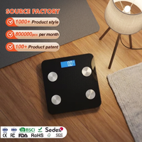 Báscula Electrónica de Composición Corporal de Venta Directa de Fábrica, Báscula de Piso de Vidrio Templado y Plástico ABS, Báscula Inteligente