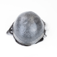 Prêt à expédier Prix d'usine 0,03-0,04 mm Peau fine Full PU Cheveux humains Remy chinois Système capillaire pour hommes Perruques toupet