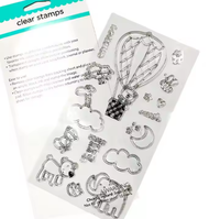 Tampon en silicone transparent personnalisé de vente chaude pour la fabrication de cartes de timbres et fournitures de scrapbooking bricolage