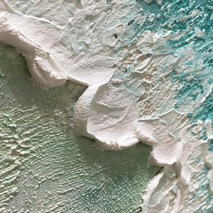 Abstract Wave And Beach Texture Painting Black <b>Frame</b> Rectangle Print For Living Room Entryway Bathroom Decor - Product Image 3