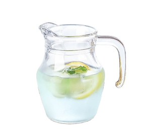 Vente en gros de petites cruches de bière en <span class=keywords><strong>verre</strong></span> 0,5 L 500ml d'<span class=keywords><strong>eau</strong></span> Rio pichets à boire avec bec et poignée latérale - Product Image 1