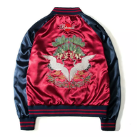 Nouvelle veste en chenille brodée en gros, logo personnalisé, manches en cuir, veste de baseball en satin pour hommes