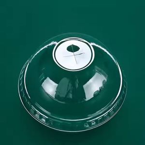 Gobelets en plastique PET jetables transparents écologiques de 98 mm et 16 oz avec couvercles anti-fuite pour boissons froides et bubble tea, personnalisables avec votre logo - Product Image 1