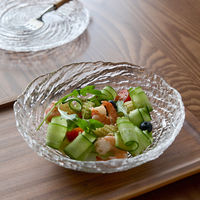 Nouvelle Assiette à Fruits de Luxe Rétro en Verre Cristal Faite à la Main avec Support pour Table Basse de Salon Usage Domestique – Lot de 6 Pièces