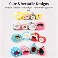 Nid en coton chaud pour hamster CHUUYU PET, design mignon ours doré, tailles S/M/L, garde au chaud toute l'année