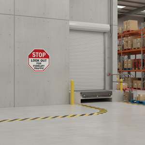 Pegatina Antideslizante Impermeable para Piso - Señal de Seguridad de Vinilo 'ATENCIÓN: Tráfico de Montacargas' para Pasillos de Almacén y Pisos de Fábrica - Product Image 6