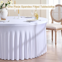 Nappe de table extensible moderne blanche de 6 pieds, luxe léger, technique de tissage en spandex, pour la maison, l'hôtel, les réunions, les banquets en plein air