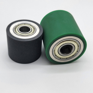 Rodillos de goma de silicona Resistencia a altas temperaturas Rueda accionada Fábrica Acero personalizado con rodamiento - Product Image 3