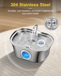 Distributore automatico di acqua per animali domestici da 3,<span class=keywords><strong>2</strong></span> l fontana di acqua per cani e gatti USB in acciaio inossidabile mangiatoia per animali domestici fontana per bere - Product Image 4