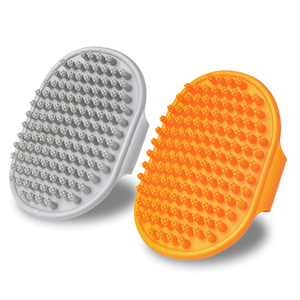 Brosse de massage apaisante et nettoyante pour animaux de compagnie (chats et chiens) avec poignée réglable en caoutchouc, pour le bain et le shampoing, prix d'usine - Product Image 1