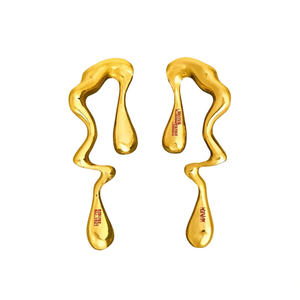 Golden Metal Modern <b>Fashion</b> <b>Drop</b> <b>Earrings</b> For Women Statement Jewelry Accessory - Product Image 1