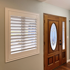 Moderno legno <span class=keywords><strong>PVC</strong></span> in <span class=keywords><strong>alluminio</strong></span> piantagione persiane ad arco finestre ad apertura orizzontale feritoia tapparella francese uso interno esterno - Product Image 5