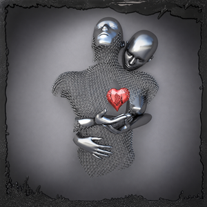 Home Decor Metal Figure Statue Romantic Wall Art Abstract Lovers Sculpture poster stampe immagini Canvas Painting - Product Image 4