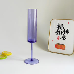 Casa Bar festa di nozze blu nero 6oz plastica quadrata flauti Champagne per anniversario di compleanno matrimonio e festa di festa - Product Image 5