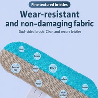 Rouleau anti-poils réutilisable en plastique carré mignon – Grattoir à poils double face pour chiens/chats, tapis et canapé