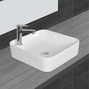 Kkmoon — Lavabo de Table transparent et en céramique, pour verre trempé, évier et évier, produits sanitaires, de haute qualité, blanc, transparent - Product Image 3