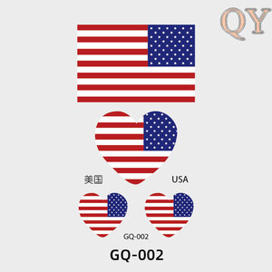 QY Temporary Flag Tattoo <b>Stickers</b> Waterproof Face Body <b>Decals</b> for Football Fans Sports Events Party Supplies - Product Image 5