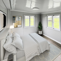 Maison conteneur de luxe à structure en acier, pliable et extensible, 20ft 40ft, moderne, 3 chambres, modulaire, bureau anti-sismique